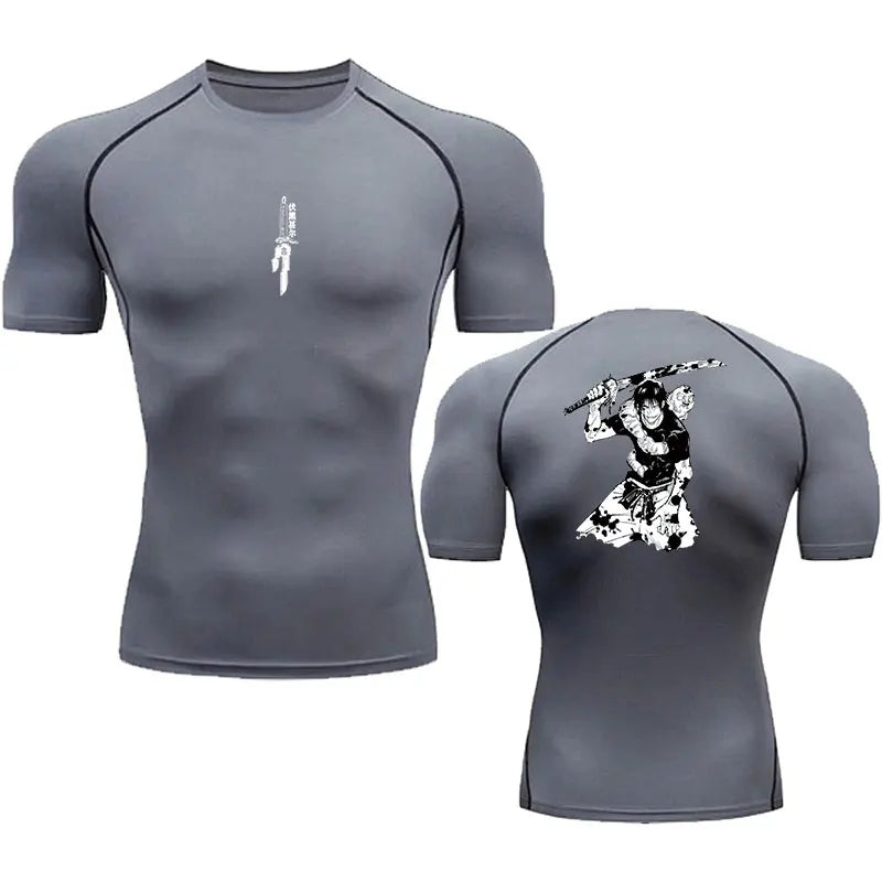 Men's Compression T-Shirt – Breathable, Quick Dry, Printed Sportswear Top - 3KDyn