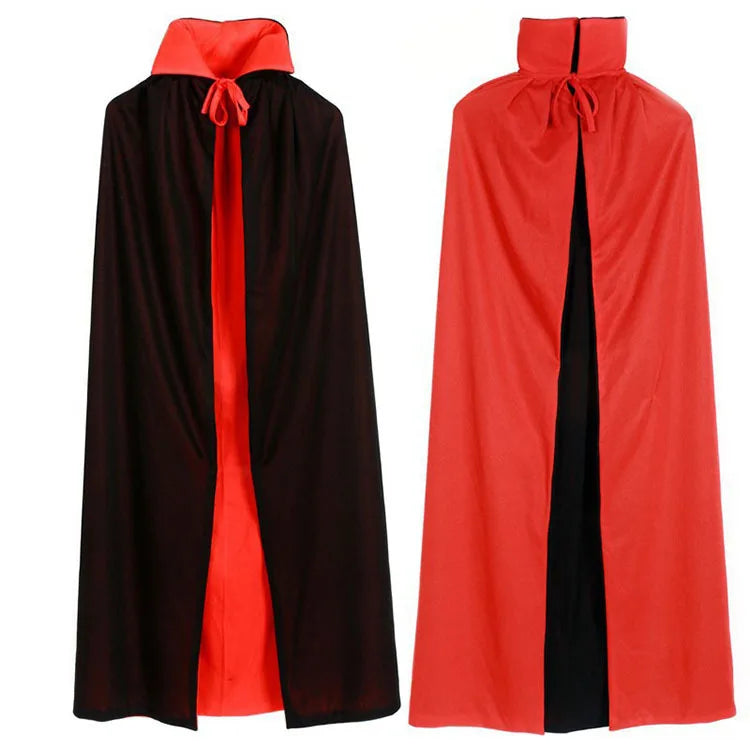 Unisex black and red reversible vampire cape – product detail 8