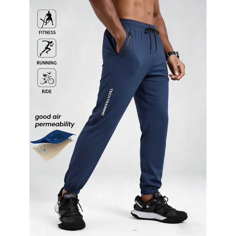 Men’s lightweight athletic jogger pants with drawstring waist - 3KDyn