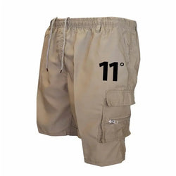 Outdoor Cargo Shorts Male Overalls Elastic Waist Cycling Shorts Multi-pockets Loose Work Shorts Beach Sport Printed Trousers - 3KDyn