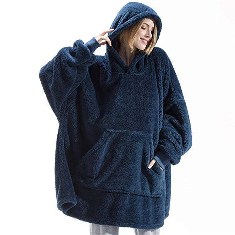 Cozy Oversized Fleece Hoodie – Unisex Winter Jacket - 3KDyn