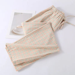 Women’s cotton gauze pajama pants – elastic waist