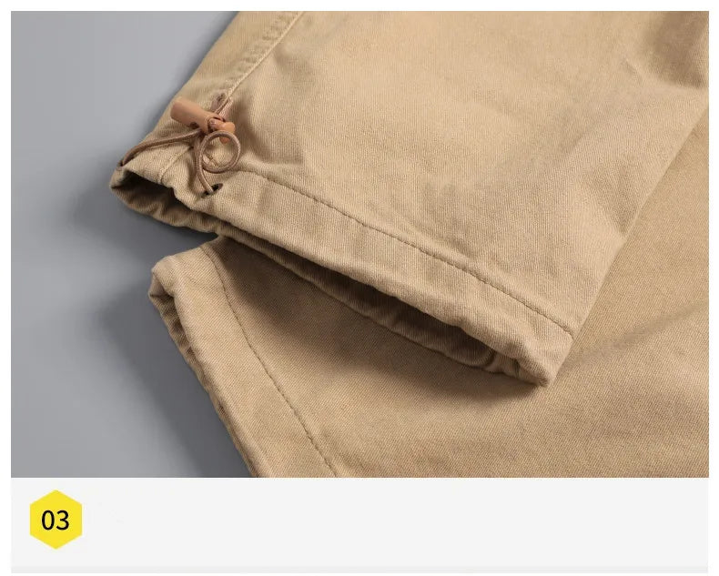 Men's Loose Tactical Cotton Cargo Pants – Relaxed Fit with Pockets - 3KDyn