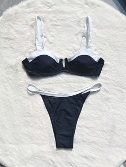 Push Up Bikini Set – Sexy Women's Two-Piece Swimwear with Padding & Low Waist - 3KDyn
