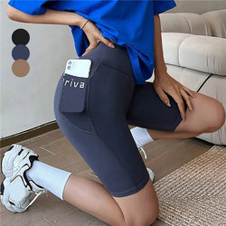 Women Yoga Sports Shorts High Waist Fitness Shorts Casual Streetwear Short Trousers Female Tight Shorts For Ladies Workout Pants - 3KDyn