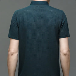 M-4XL Summer New Men's Short Sleeve T-shirt Cool and Breathable POLO Shirt Business Casual Sweat-absorbing Top - 3KDyn