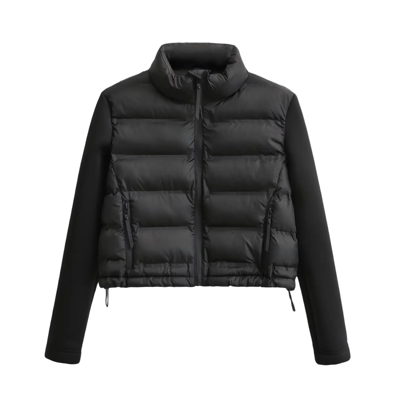 Women's Black Puffer Jacket - Warm Autumn & Winter Casual Coat - 3KDyn