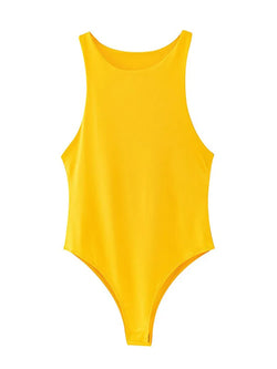 Summer Solid Color Bodycon Bodysuit – Sleek & Sexy - 3KDyn
