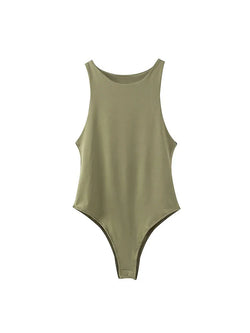 Summer Solid Color Bodycon Bodysuit – Sleek & Sexy - 3KDyn