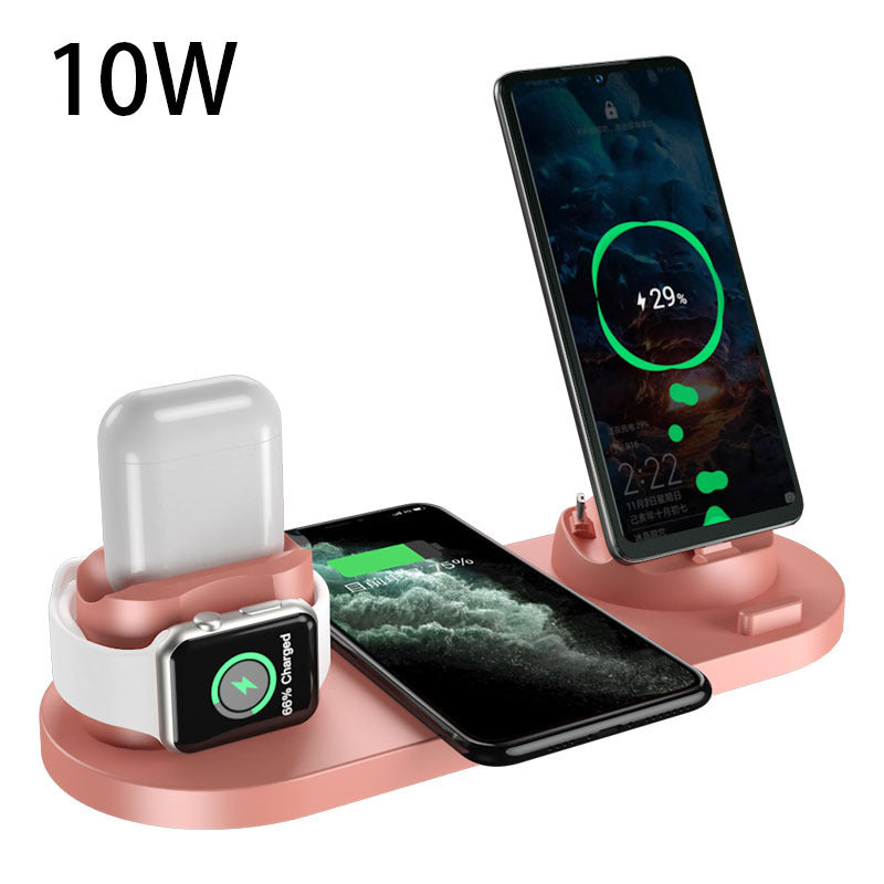 Wireless Charger For IPhone Fast Charger For Phone Fast Charging Pad For Phone Watch 6 In 1 Charging Dock Station - 3KDyn