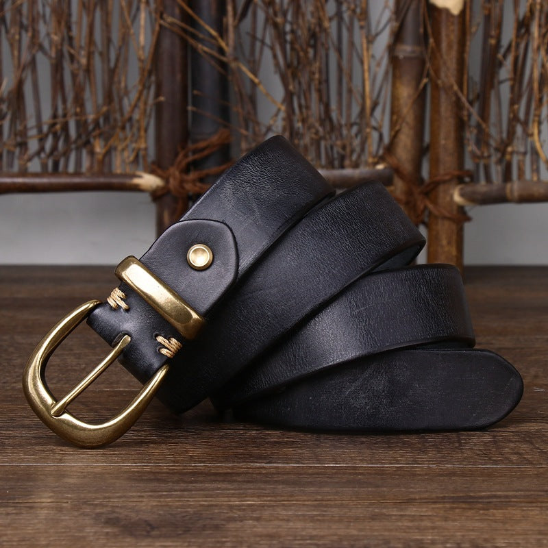 Men's Vintage Distressed Cowhide Leather Belt – product image 1