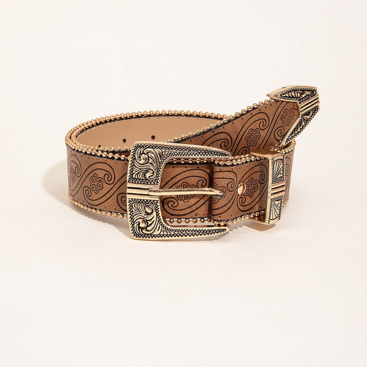 Women's Western Embossed PU Leather Belt – product image 1