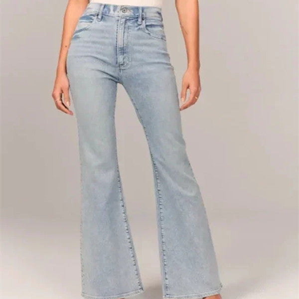 Women's High Waist Solid Color Jeans - 3KDyn