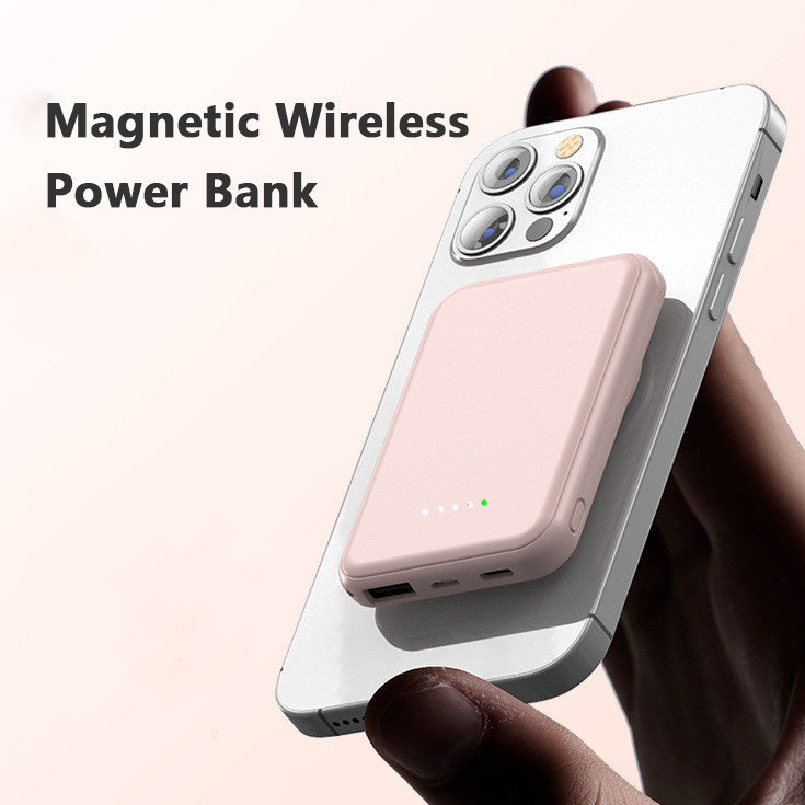 Mini Fast Charging Magnetic Wireless Power Bank 5000 MAh Portable - 3KDyn