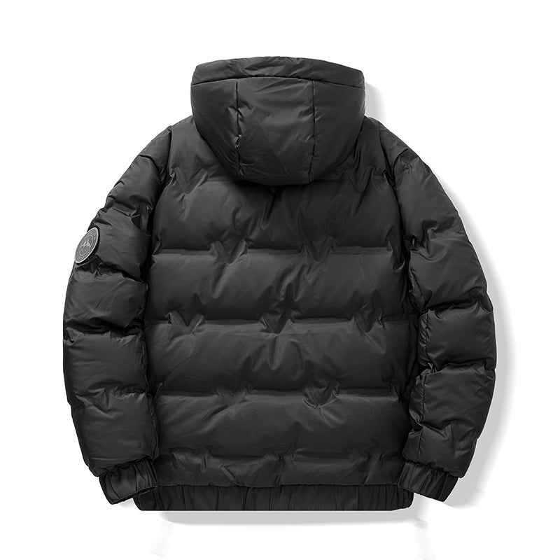 Men's Short Winter Puffer Jacket with Hood – Warm & Lightweight - 3KDyn
