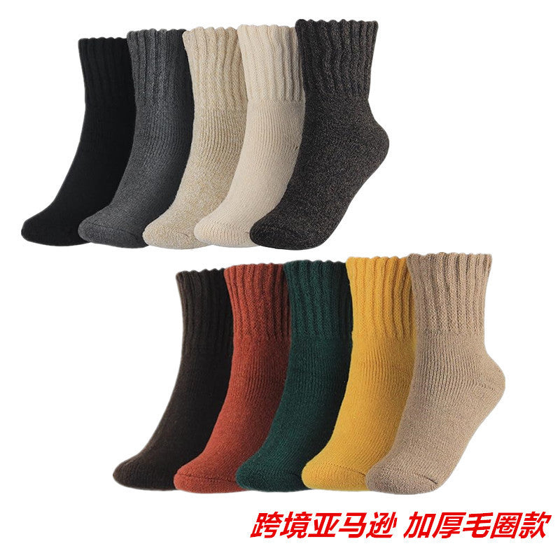 Thermal Knit Socks – Cozy Mid-Calf, One Size - 3KDyn