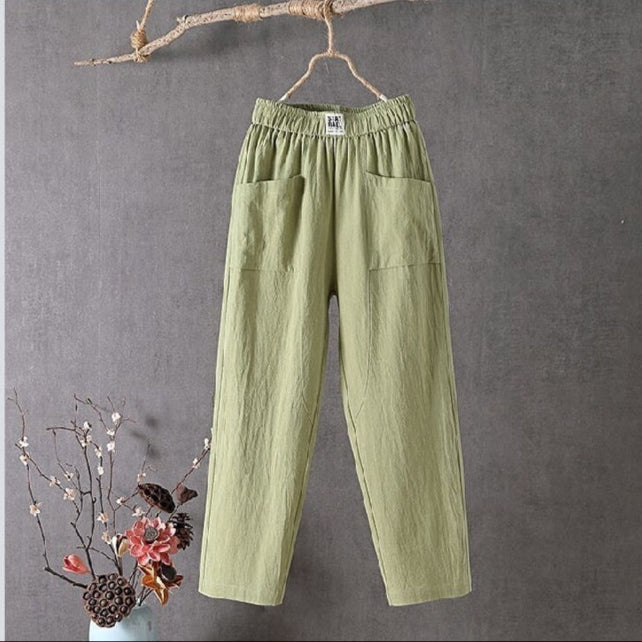 Women's Cotton And Linen Casual Pants - 3KDyn