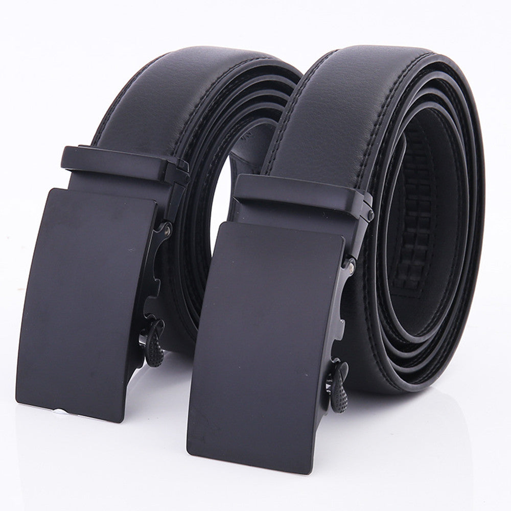 Men's Automatic Buckle Cowhide Leather Belt – product image 1
