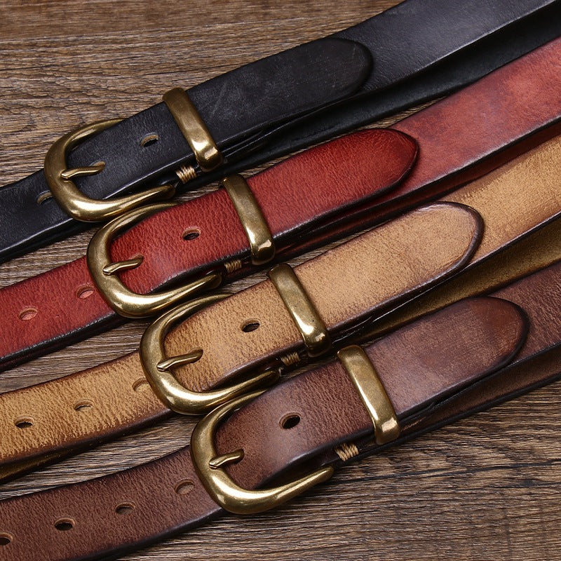 Men's Vintage Distressed Cowhide Leather Belt – product image 7