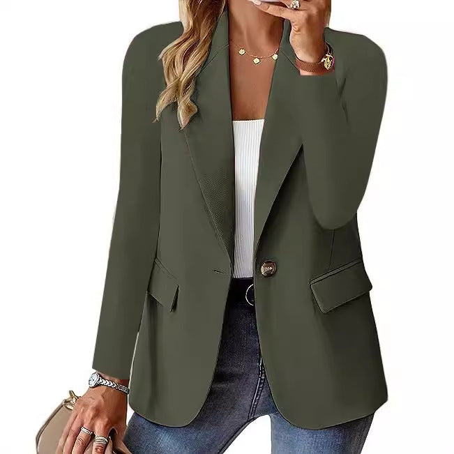 Women’s relaxed long sleeve blazer
